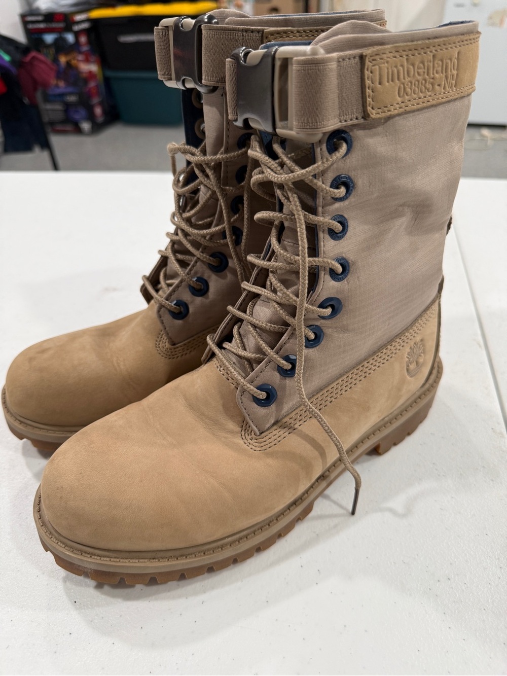 Timberland 6" Premium Gaiter Boot Junior 5/ Women 6.5 Beige Nubuck